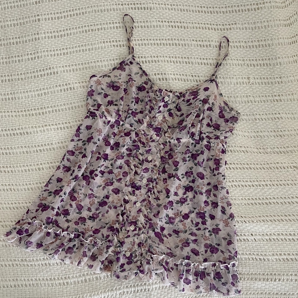 Sheer Ruffle Top